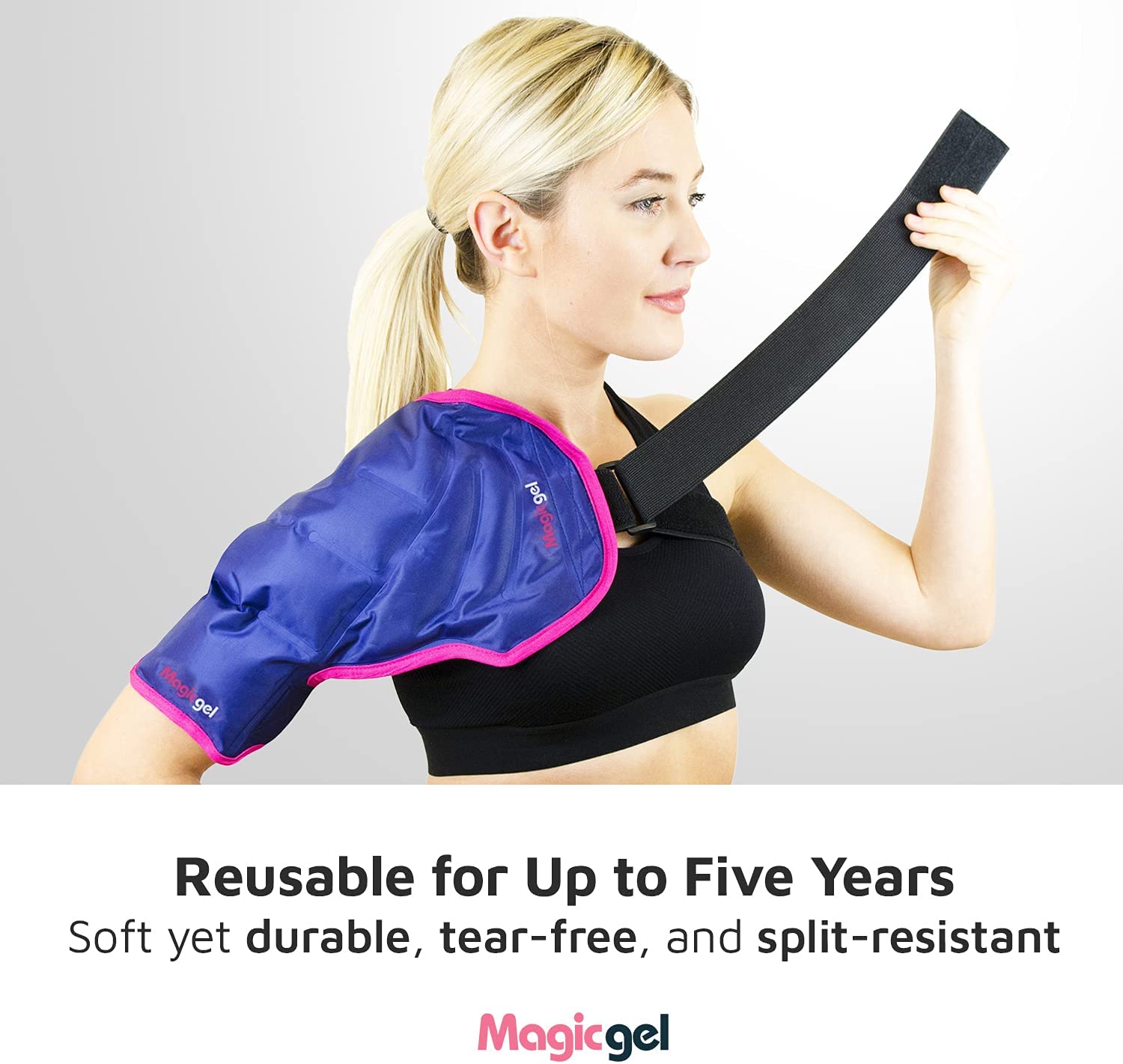Magic Gel Shoulder Ice Pack - Reusable, Flexible and Long Lasting. Ice Pack for Rotator Cuff Injurie