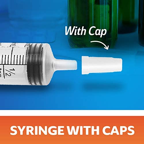 10ml Oral Syringe With Cap (100 Pack) | Oral Dispenser Without Needle, Luer Slip Tip | Individually 