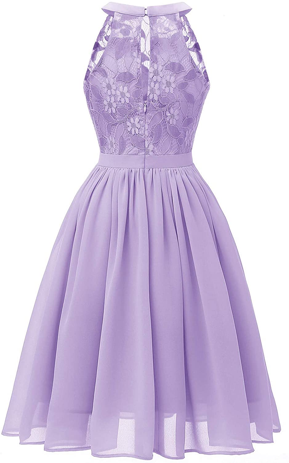 haoricu Women Summer Casual Off Shoulder Short Sleeve Lace Irregular Hem Party Dress