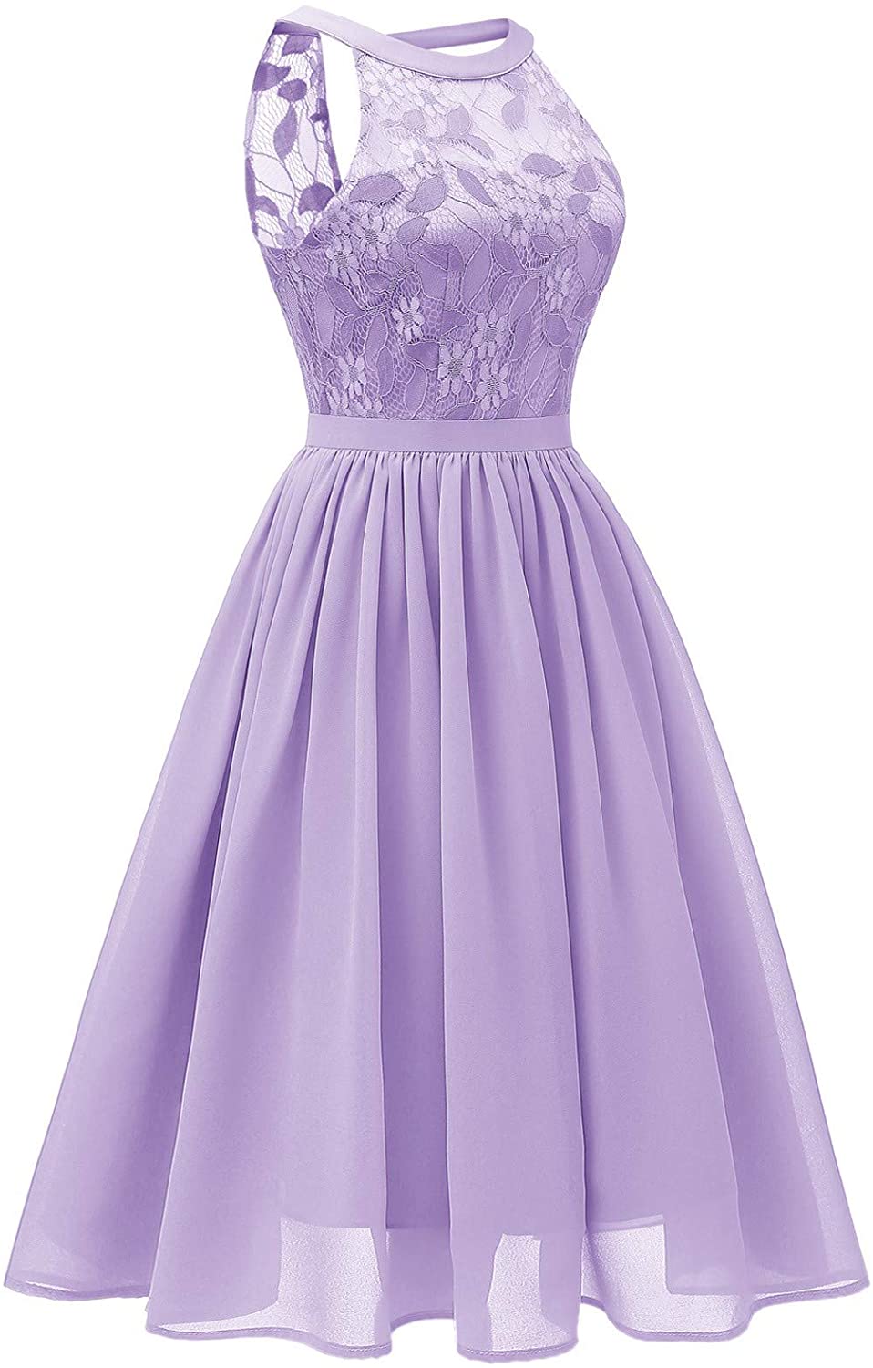 haoricu Women Summer Casual Off Shoulder Short Sleeve Lace Irregular Hem Party Dress