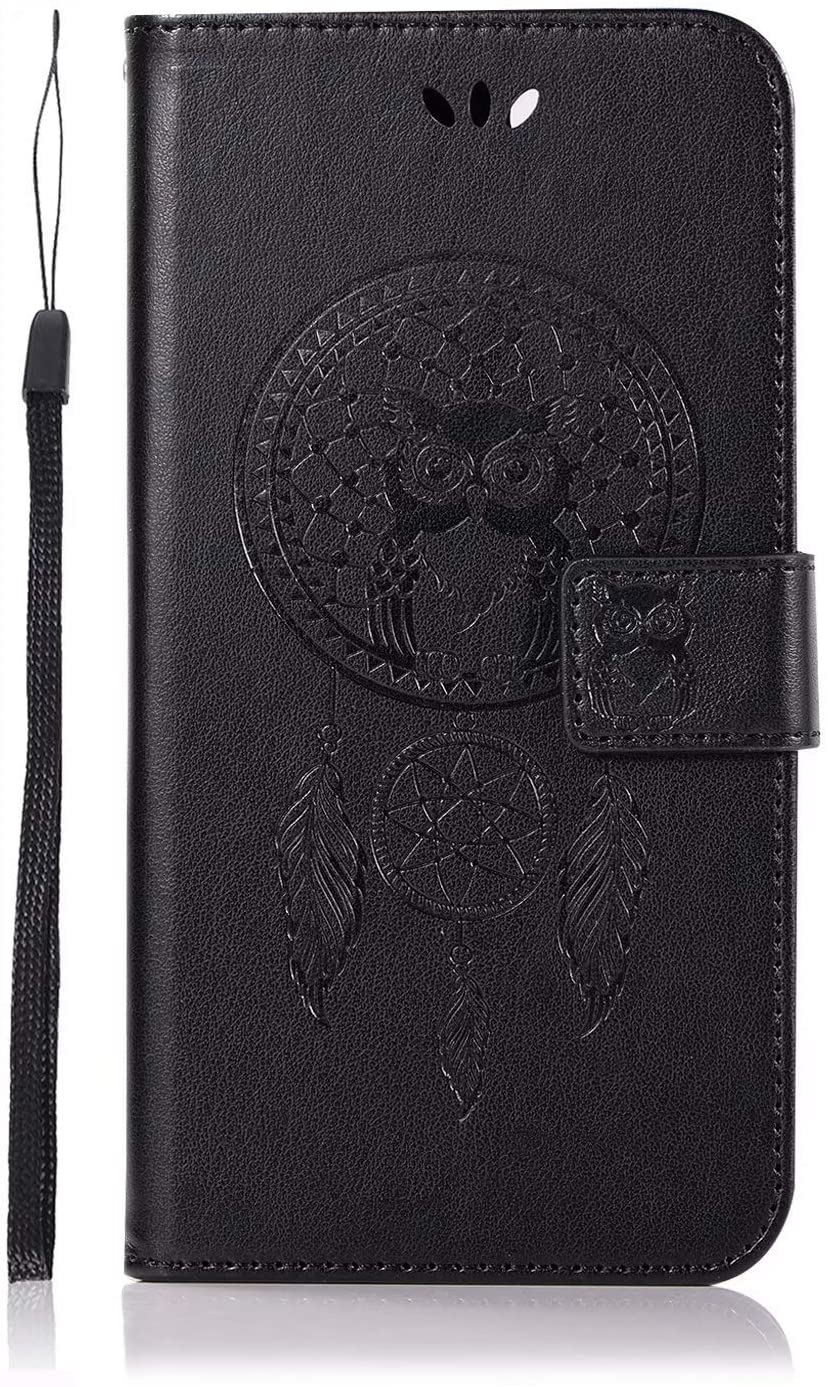 for Samsung Galaxy Note 10 Case, Shockproof PU Leather Flip Case Notebook Wallet Cover Embossed Cute
