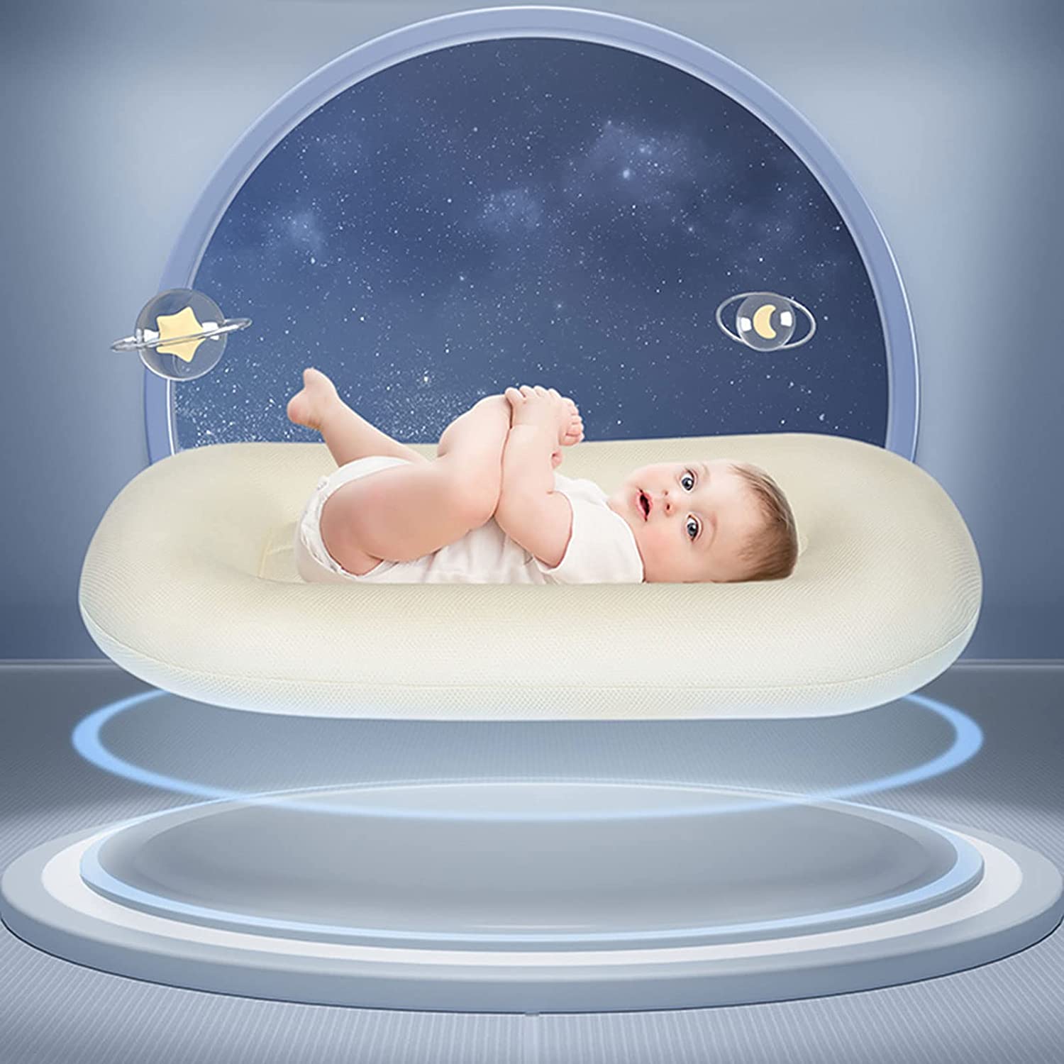 Infant Lounger for Baby, Newborn Essentials Sleeper for 0-8 Months Baby,360°Surrounding,Breathable