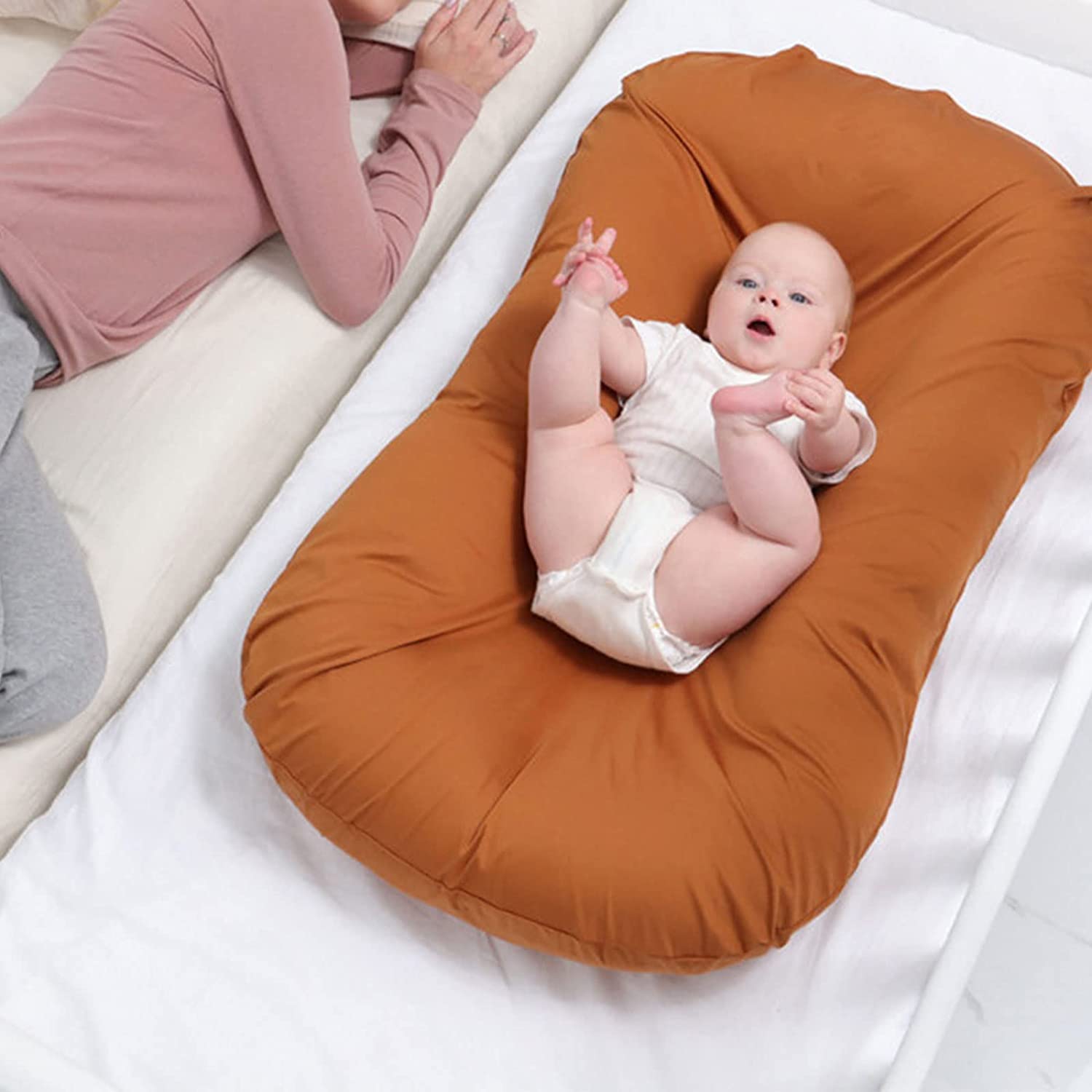 Infant Lounger for Baby, Newborn Essentials Sleeper for 0-8 Months Baby,360°Surrounding,Breathable