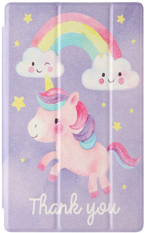 Herzzer Three Fold Leather Case for Amazon Fire HD 8 2016/2017/2018,Slim Multi-Angle View Folio Stan