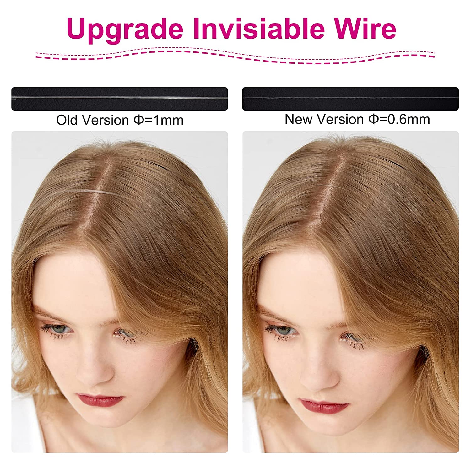 REECHO 2 Pack Halo Hair Extensions, 18