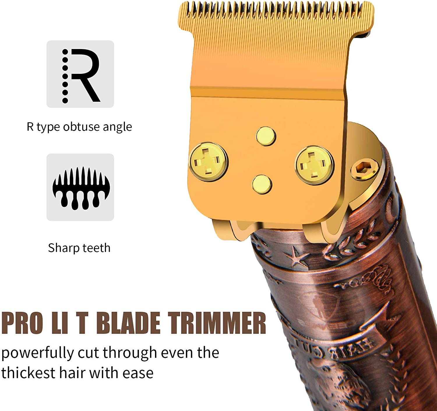 Ceenwes Zero Balde Hair Trimmer Pro T Outline Clippers T Blade Trimmer Cordless Zero Gapped Trimmer