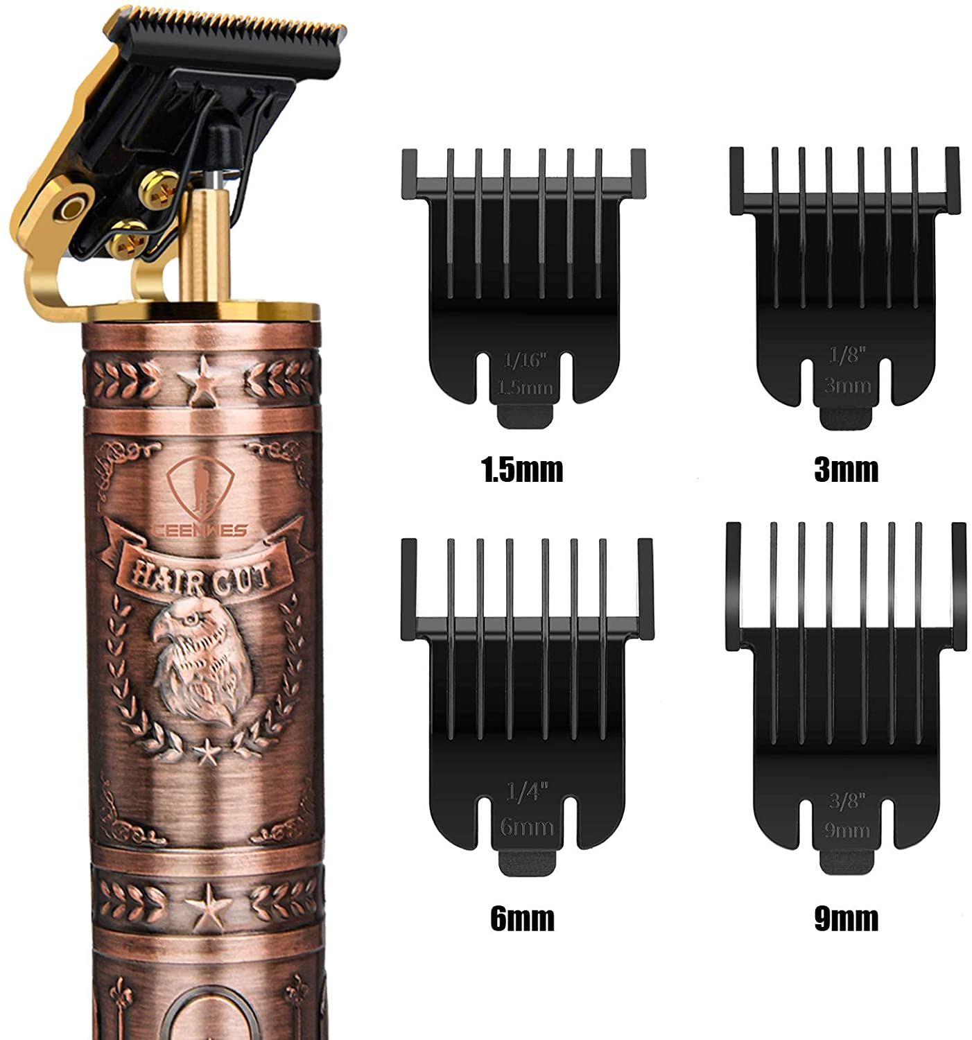 Ceenwes Zero Balde Hair Trimmer Pro T Outline Clippers T Blade Trimmer Cordless Zero Gapped Trimmer