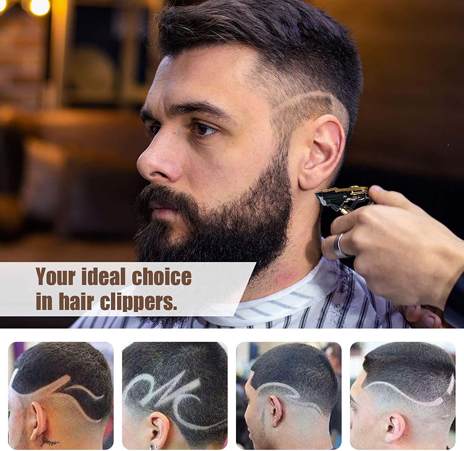 Ceenwes Zero Balde Hair Trimmer Pro T Outline Clippers T Blade Trimmer Cordless Zero Gapped Trimmer