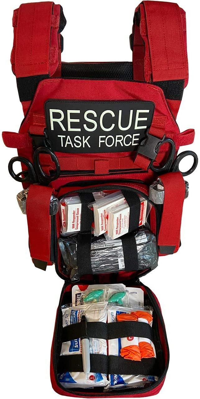 Rescue Task Force Rapid Tactical Vest (Black, No Medical Supplies)