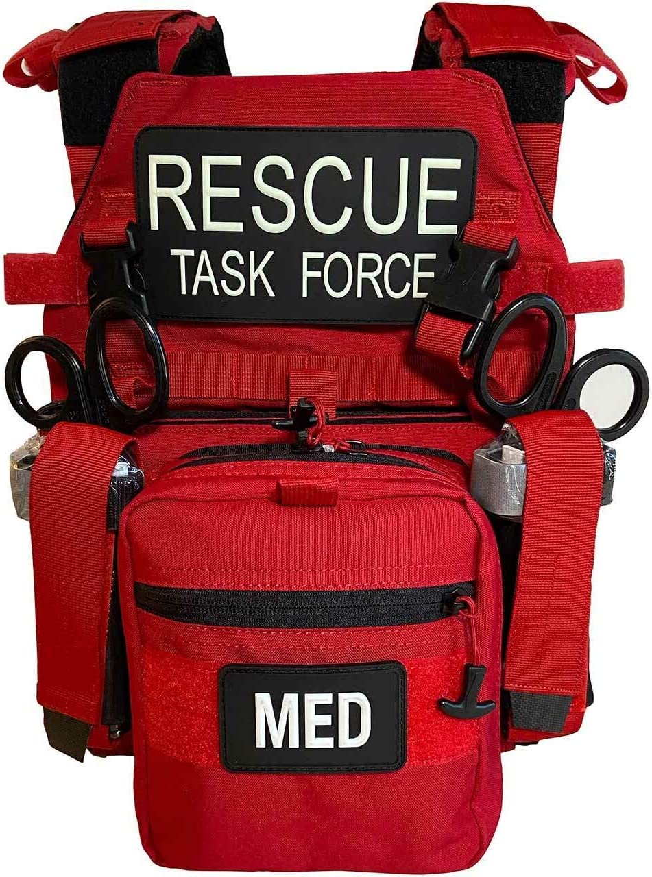 Rescue Task Force Rapid Tactical Vest (Black, No Medical Supplies)