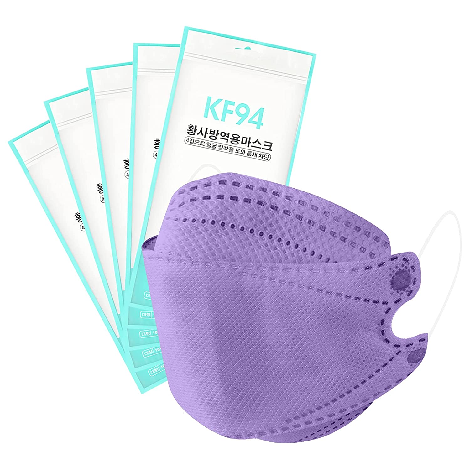 100Pcs Kids KF94 Face_Masks 4-Ply Filtеr Face Protection 3D Face Covering with Designs High Filtrat