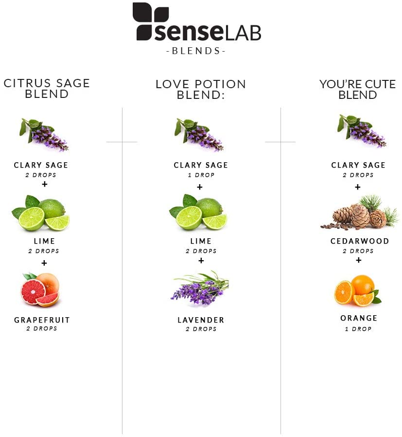 SenseLAB Clary Sage Essential Oil - 100 % Pure Extract Clary Sage Oil Therapeutic Grade - Soothing a