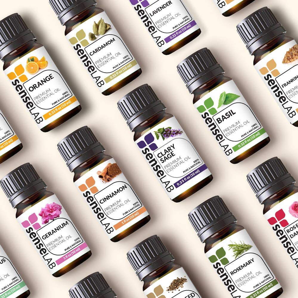 SenseLAB Clary Sage Essential Oil - 100 % Pure Extract Clary Sage Oil Therapeutic Grade - Soothing a