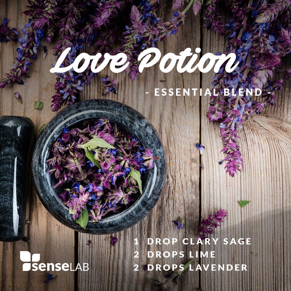 SenseLAB Clary Sage Essential Oil - 100 % Pure Extract Clary Sage Oil Therapeutic Grade - Soothing a