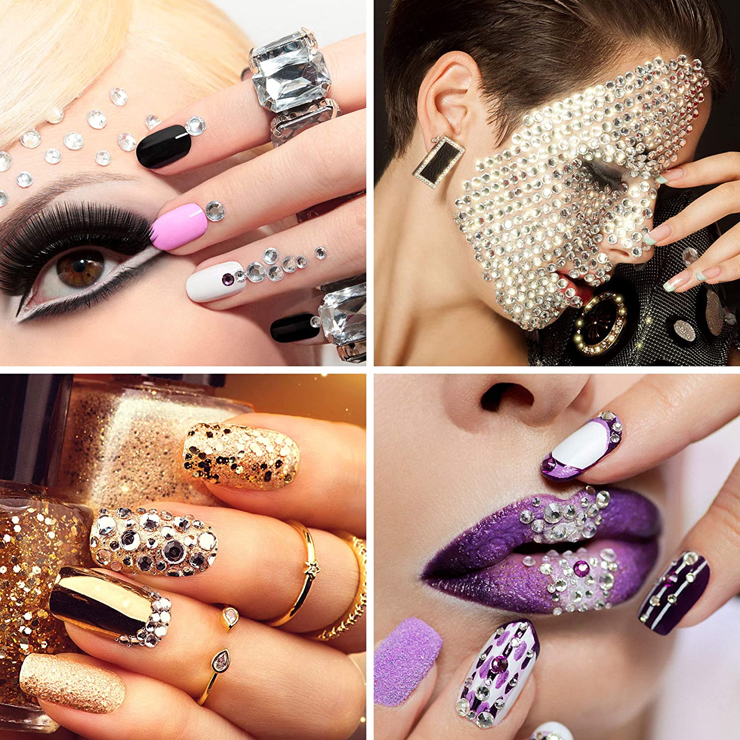 Face Jewels Stickers Gems, 9 Sheets Eye Body Face Gems, Rhinestone Eye Body Jewels Stickers, Self Ad