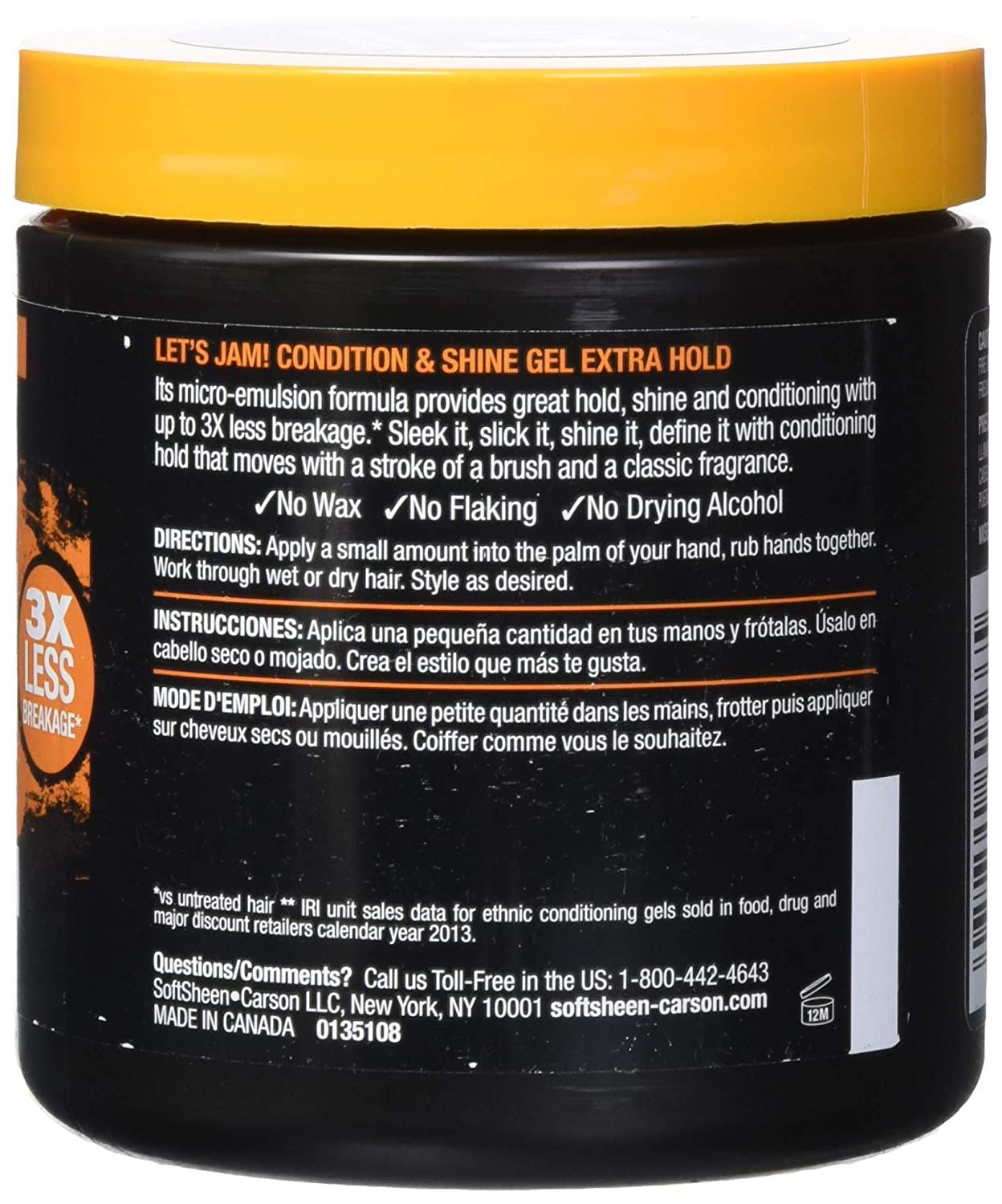 Softsheen Carson Let"s Jam Extra Hold Shining and Conditioning Gel, 14