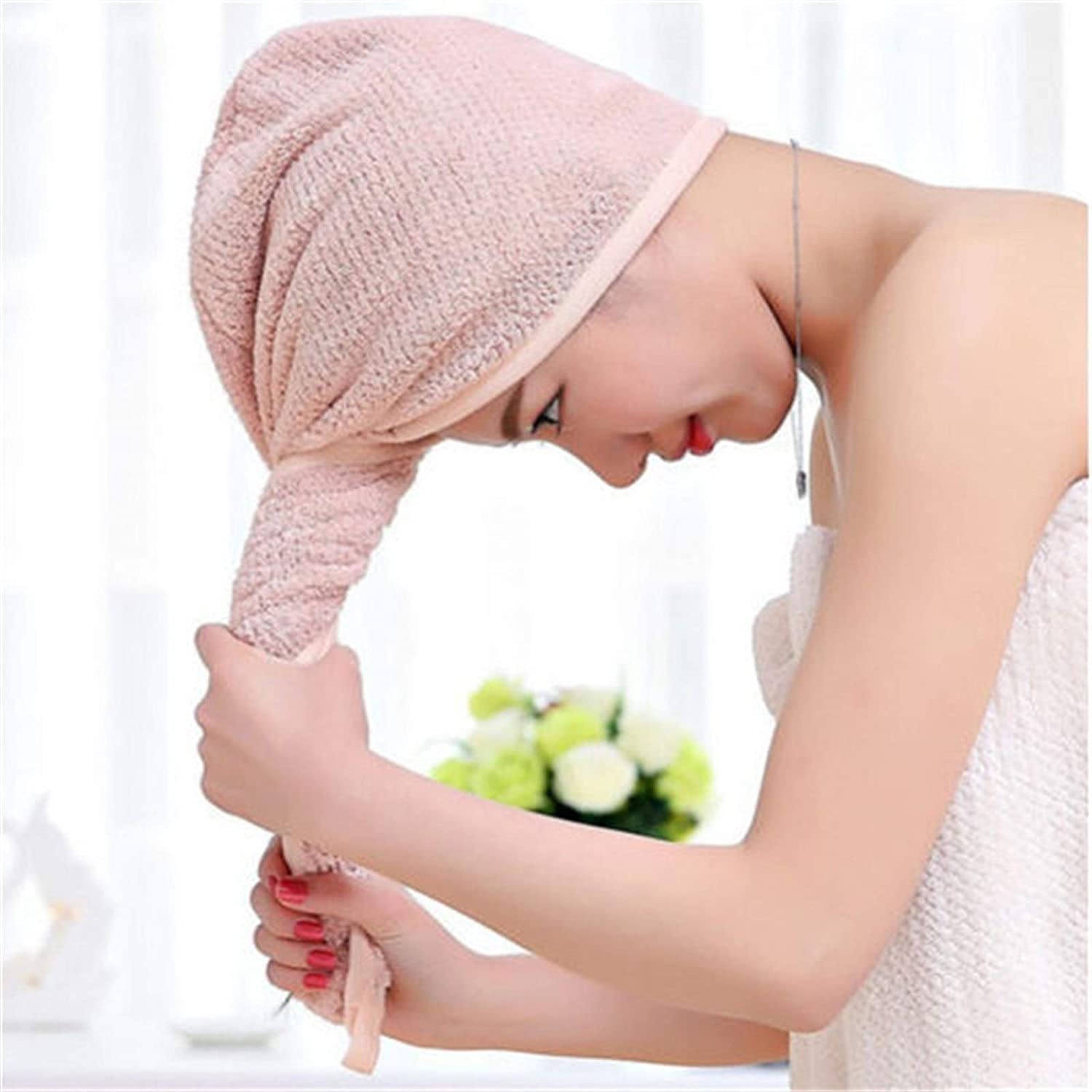 whbage Dry Hair Towel 3 Colors Magic Hair Drying Towel Hat Microfibre Quick Dry Turban for Bath Show