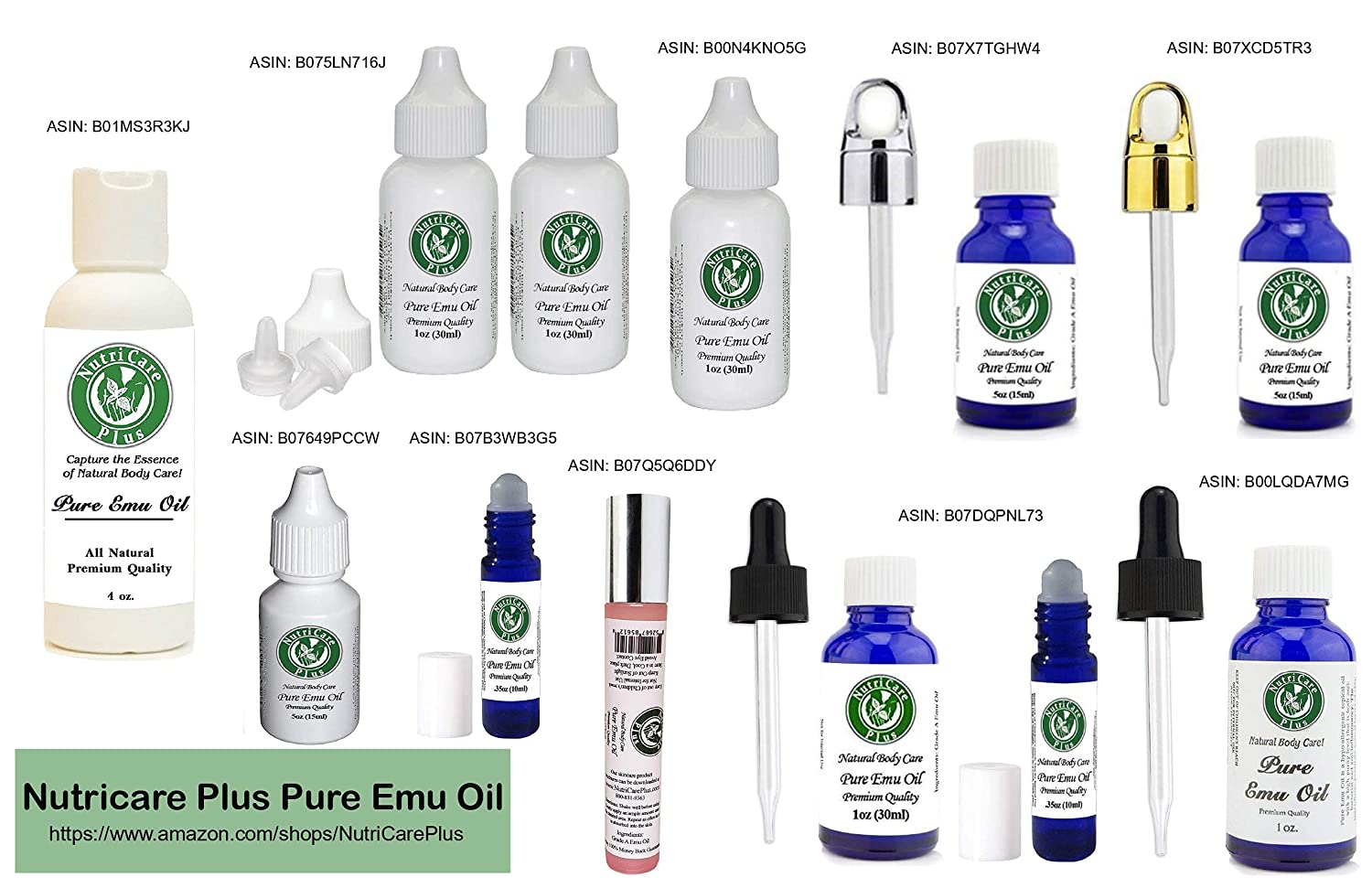 Nutricare Plus Pure Emu Oil, AEA Certified, Piercing Care, Piercing Solution, Fights Infection, Stre