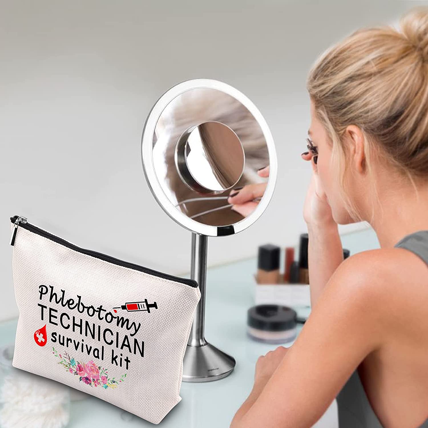 WCGXKO Phlebotomy Technician Survival Kit Zipper Pouch Makeup Bag for Phlebotomy Technician Nurse Gr