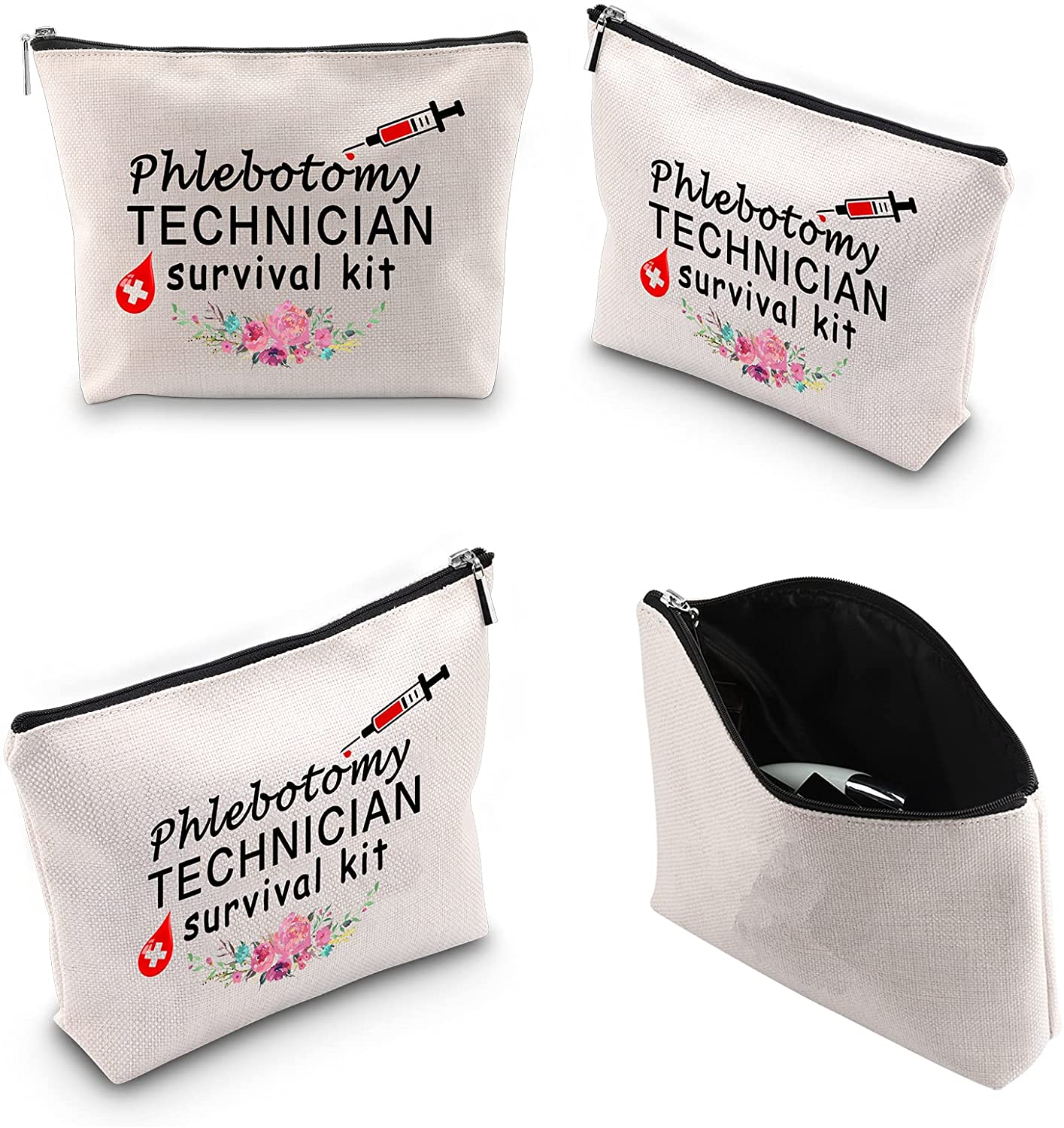 WCGXKO Phlebotomy Technician Survival Kit Zipper Pouch Makeup Bag for Phlebotomy Technician Nurse Gr