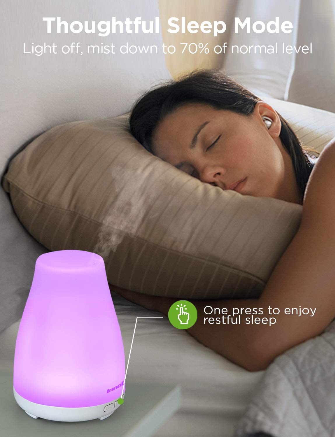 InnoGear Oil Diffuser, Super Quiet Essential Oil Diffuser Aromatherapy Diffuser Ultrasonic Humidifie