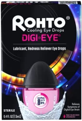 Rohto Digi-Eye Cooling Eye Drops for Digital Eye Strain, 0.4 Fl Oz- pack of 2 (total 0.8 Fl Oz)