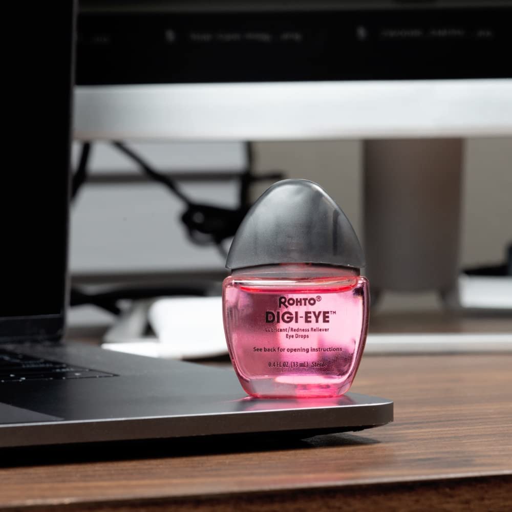 Rohto Digi-Eye Cooling Eye Drops for Digital Eye Strain, 0.4 Fl Oz- pack of 2 (total 0.8 Fl Oz)