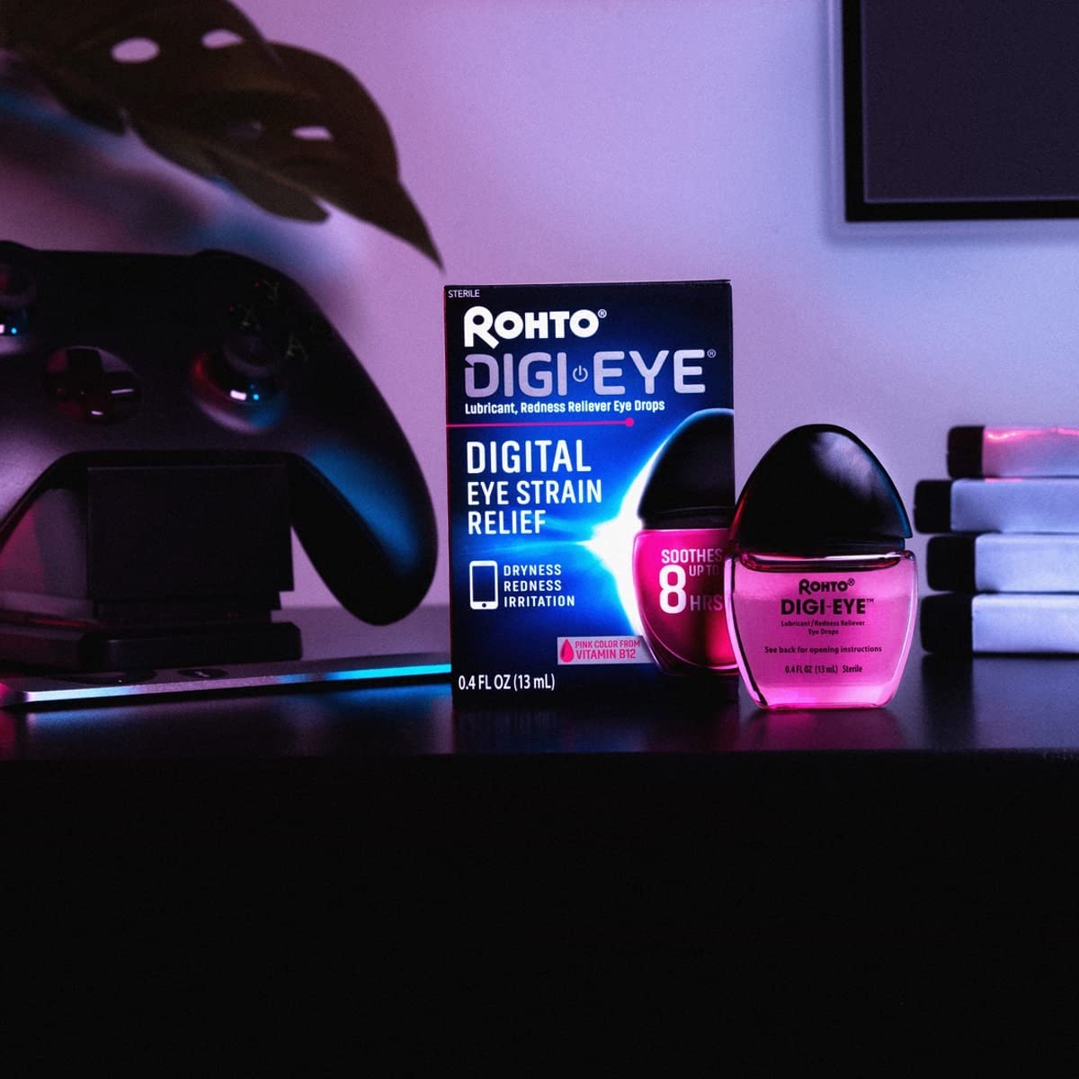 Rohto Digi-Eye Cooling Eye Drops for Digital Eye Strain, 0.4 Fl Oz- pack of 2 (total 0.8 Fl Oz)