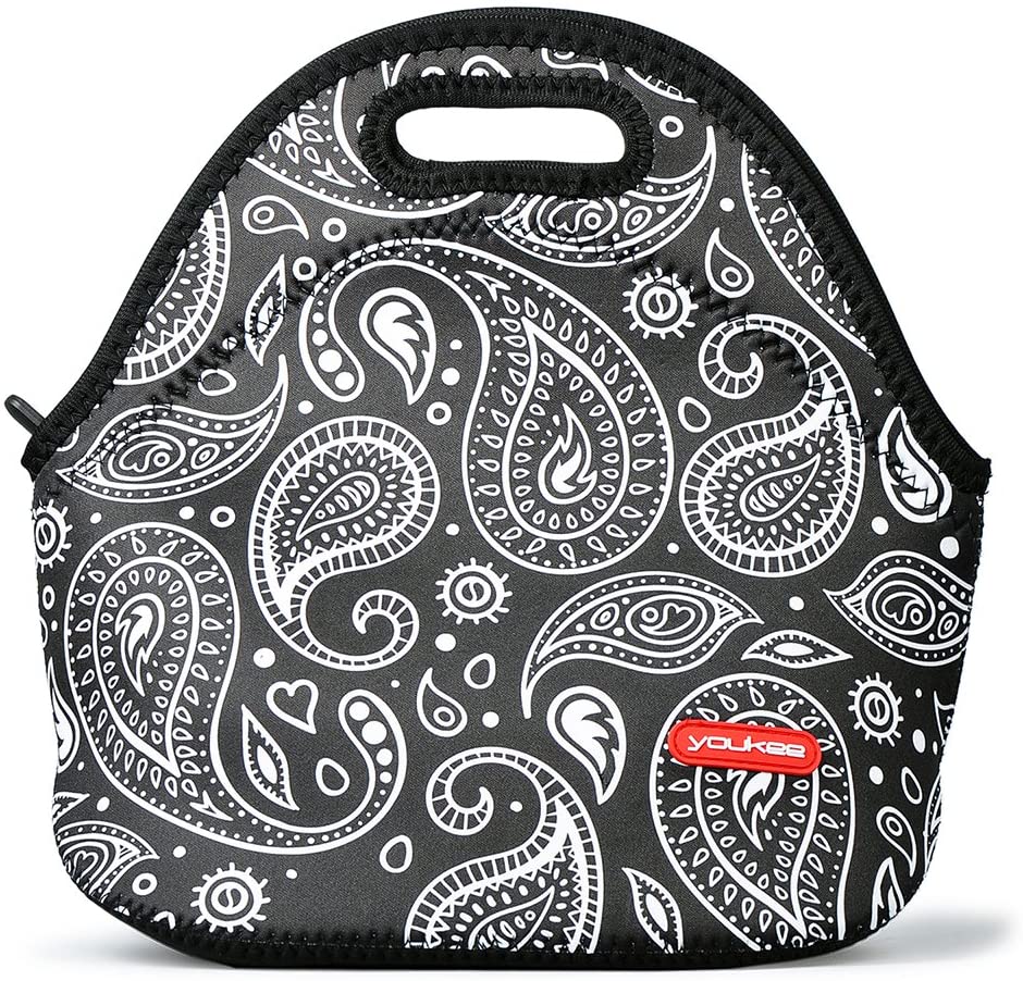 Paisley Lunch Bags for Women Kids Girls, Thick and Reusable Lunch Tote Box for Adult for Work Outdoo