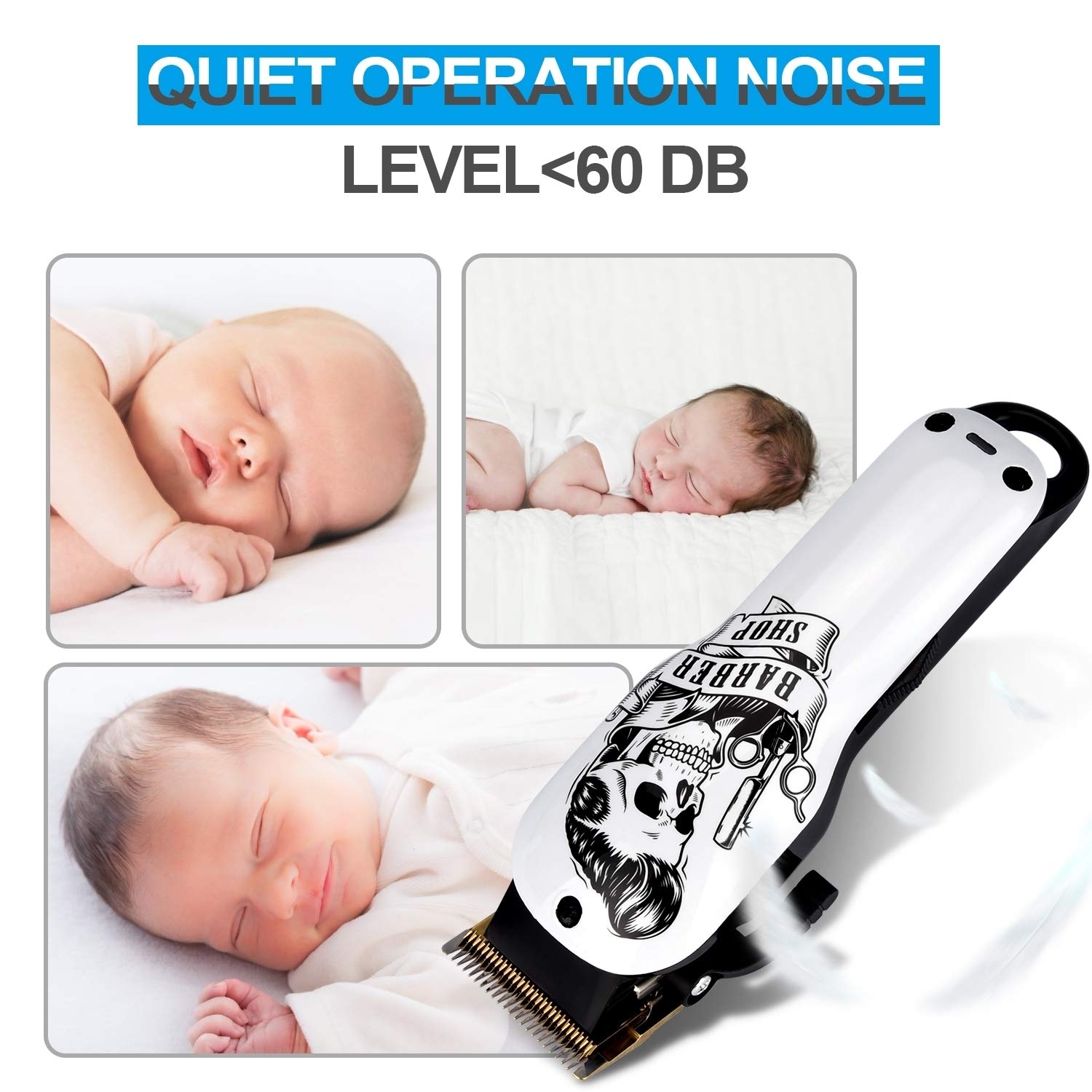 Cosyonall Electric Hair Clippers for Men, Professional Cordless Clippers for Hair Cutting Beard Trim