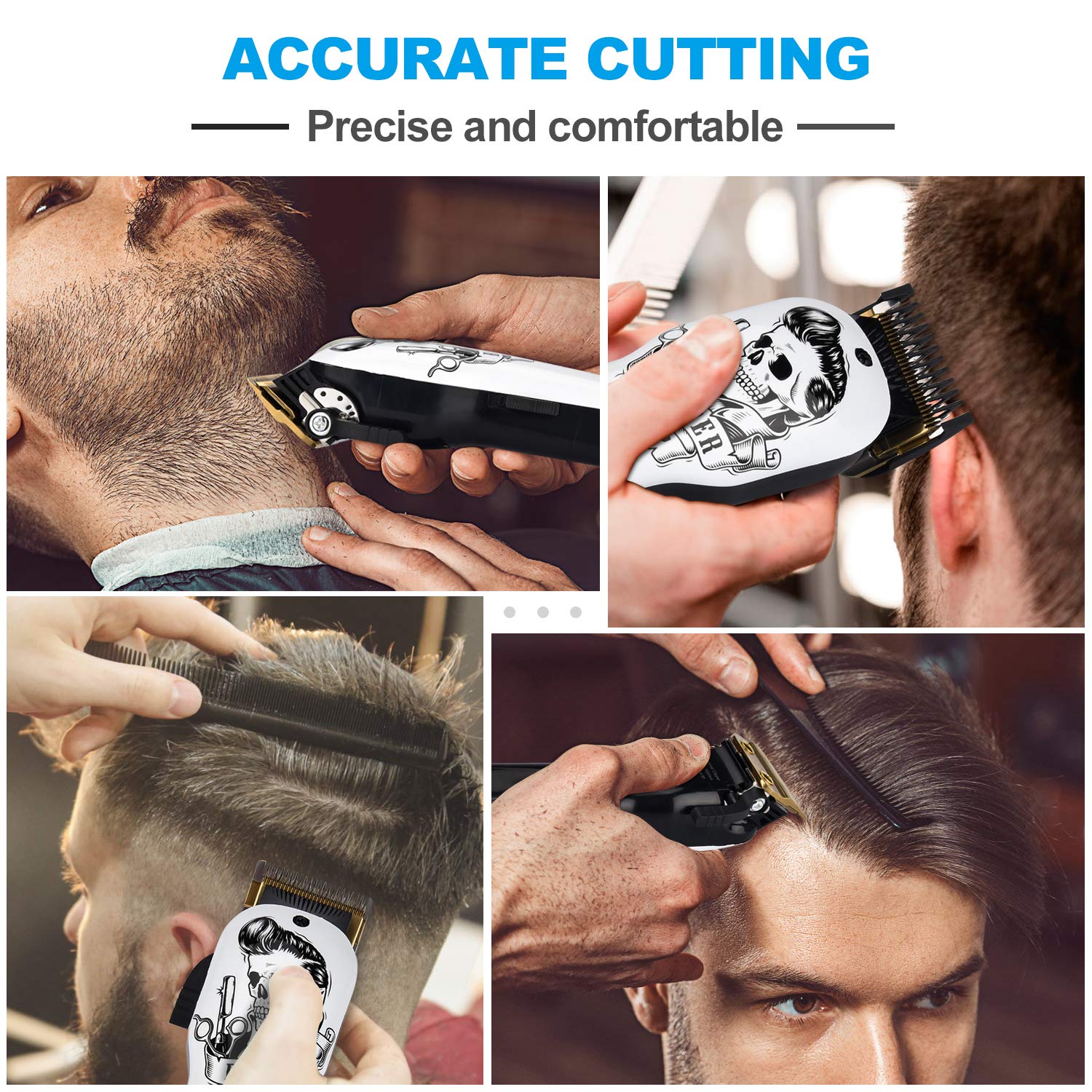 Cosyonall Electric Hair Clippers for Men, Professional Cordless Clippers for Hair Cutting Beard Trim