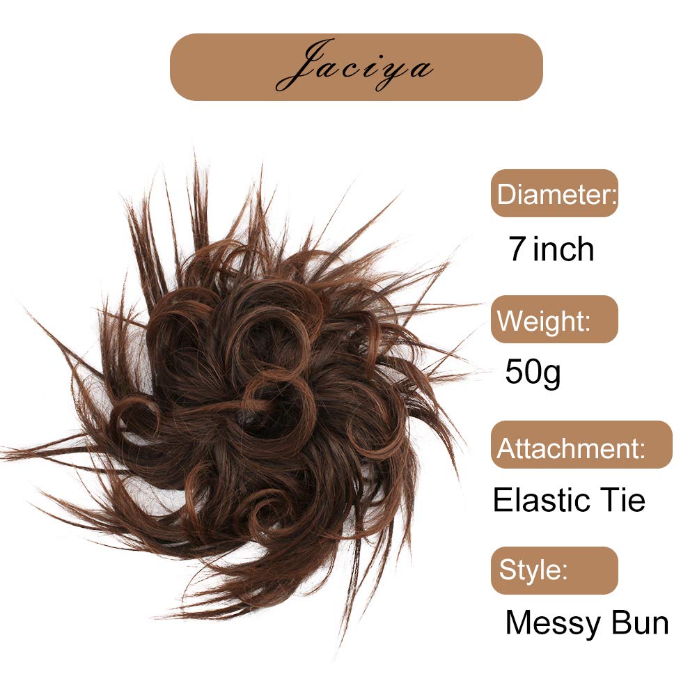 Jaciya Bun Hair Pieces for Women 1pcs Messy Bun Hair Piece Hair Bun Accessories for Women Hair Bun E