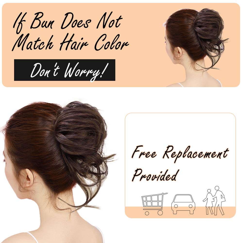 Jaciya Bun Hair Pieces for Women 1pcs Messy Bun Hair Piece Hair Bun Accessories for Women Hair Bun E