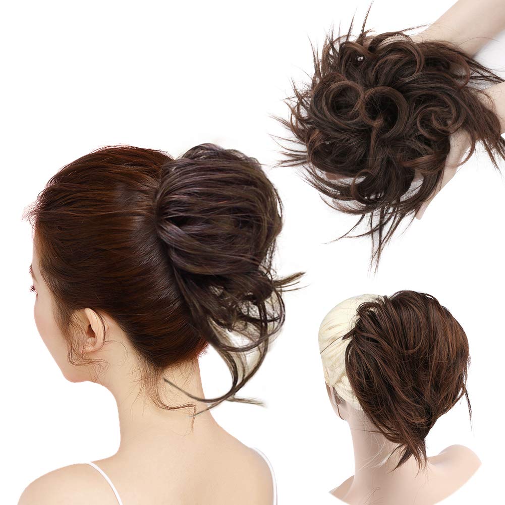Jaciya Bun Hair Pieces for Women 1pcs Messy Bun Hair Piece Hair Bun Accessories for Women Hair Bun E