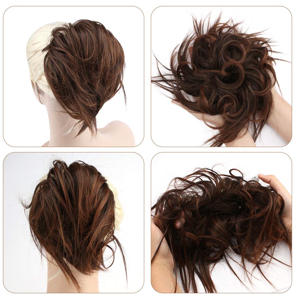 Jaciya Bun Hair Pieces for Women 1pcs Messy Bun Hair Piece Hair Bun Accessories for Women Hair Bun E