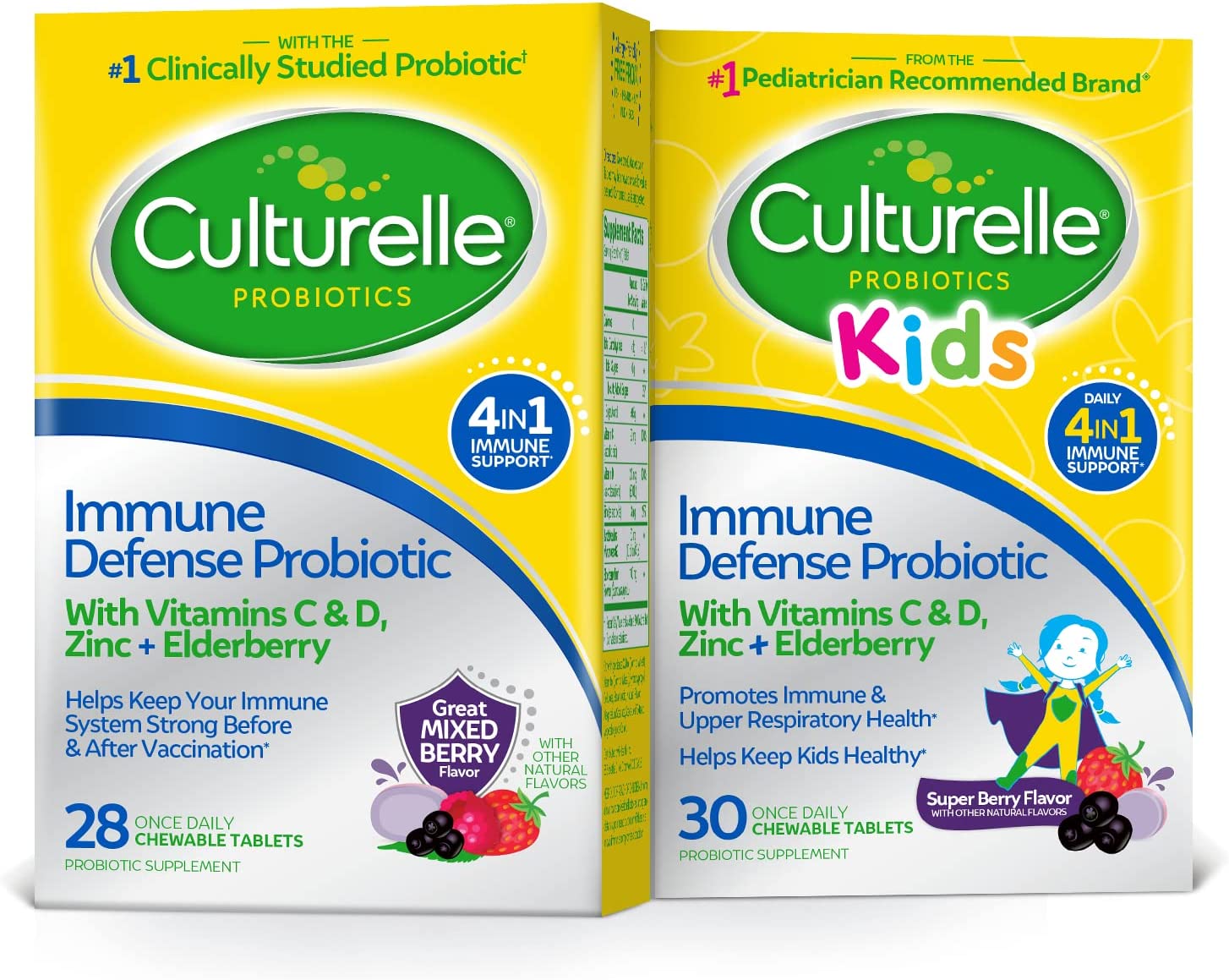 Culturelle Kids Immune Defense Probiotic Chewables with Vitamin C