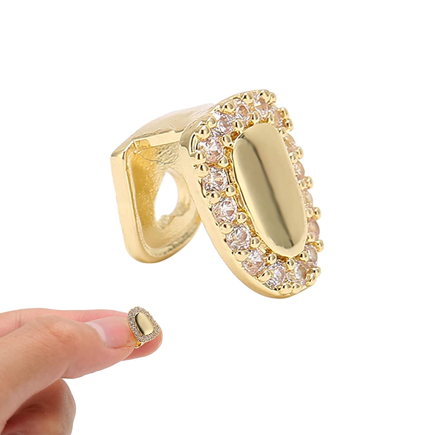 Shining Single Hip Hop False Tooth, Removable Mouth Teeth, Halloween Festival Hip Hop Tooth Decorati