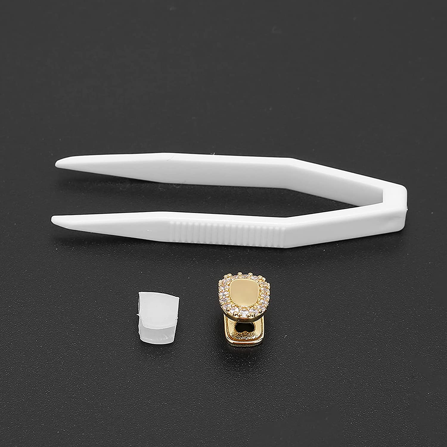 Shining Single Hip Hop False Tooth, Removable Mouth Teeth, Halloween Festival Hip Hop Tooth Decorati