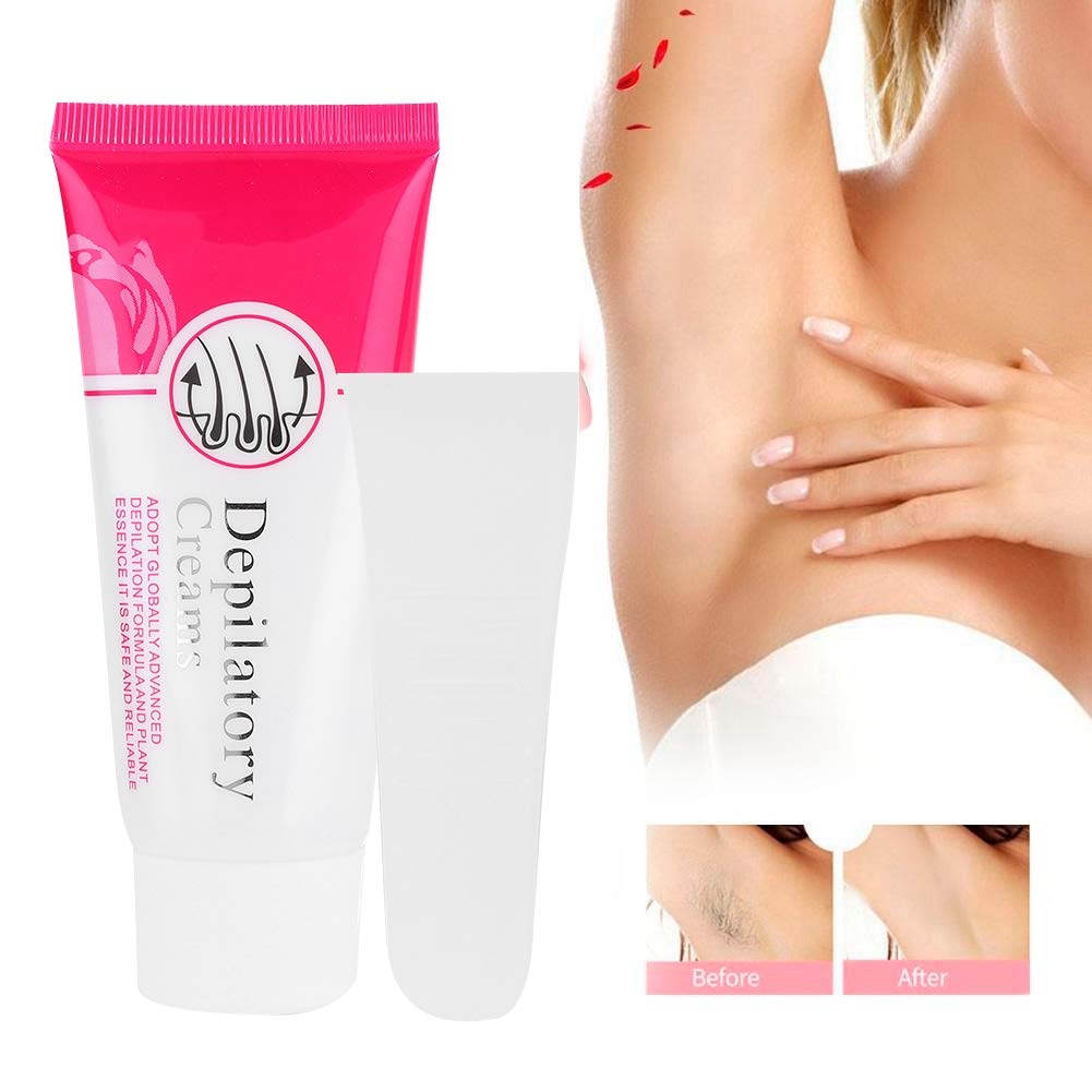 Men & Women Hair Removal Cream, 60G Painless Hair Removal Cream Mustache Waxes No Stimulation Facial