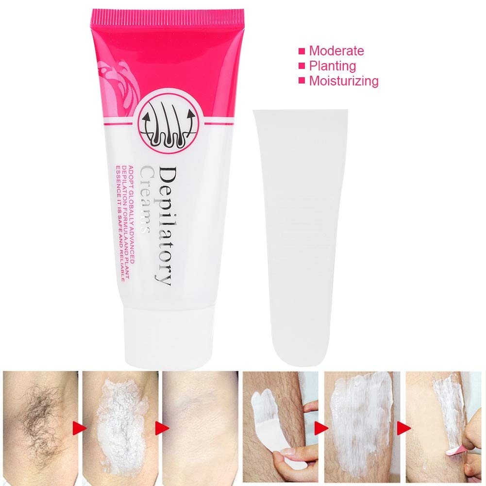 Men & Women Hair Removal Cream, 60G Painless Hair Removal Cream Mustache Waxes No Stimulation Facial