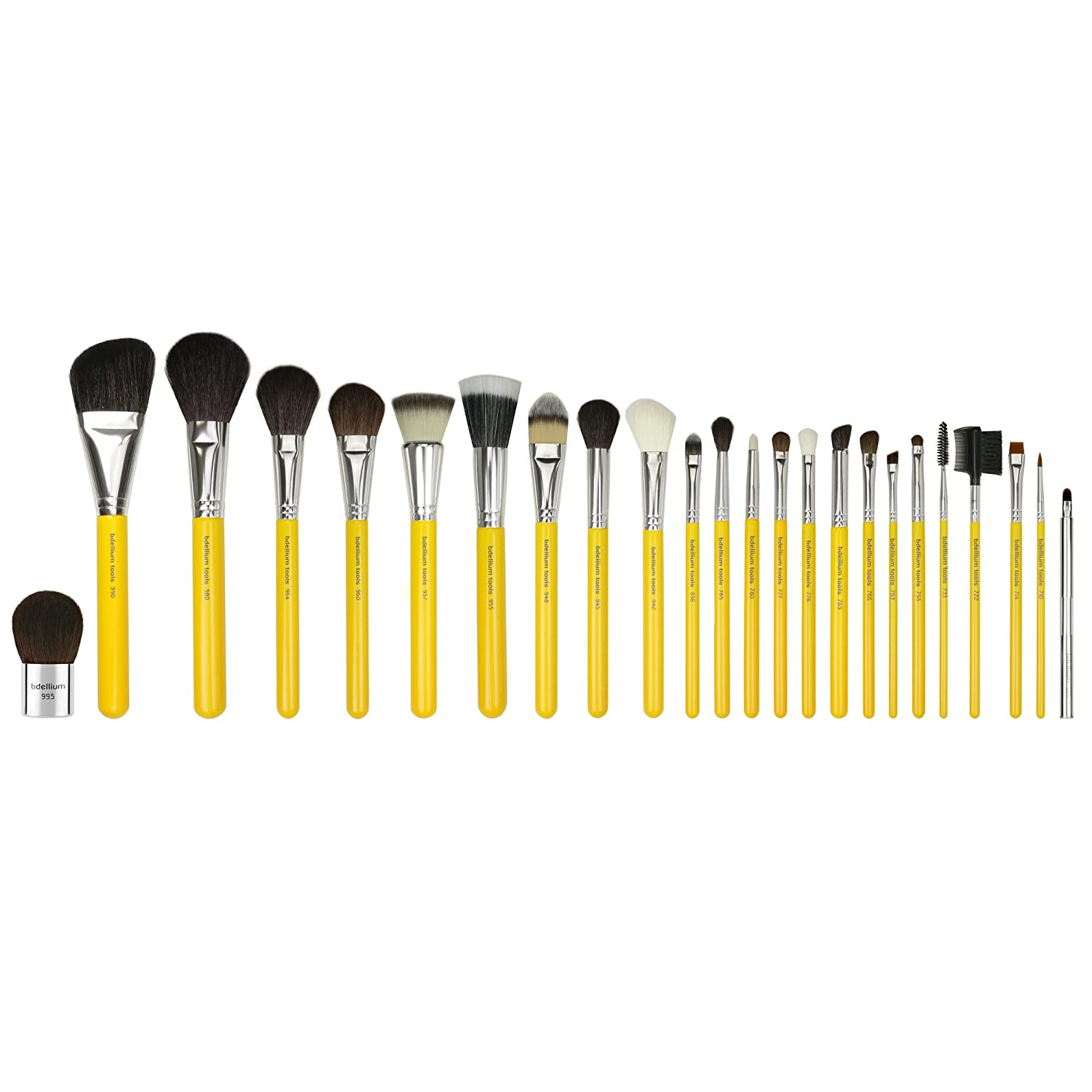 Bdellium Tools Professional Makeup Brush Studio Series - Luxury 24Pc. Brush Set with Roll-Up Pouch