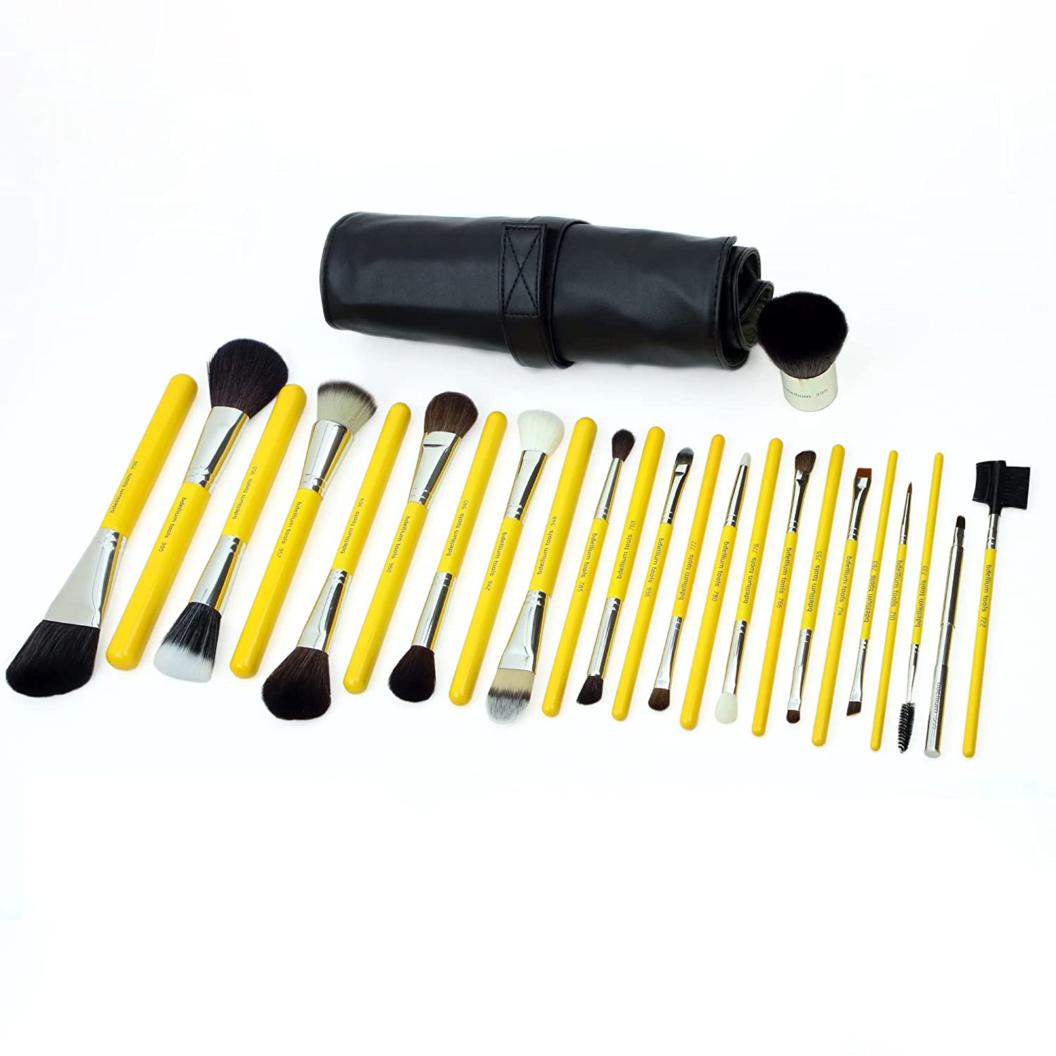 Bdellium Tools Professional Makeup Brush Studio Series - Luxury 24Pc. Brush Set with Roll-Up Pouch
