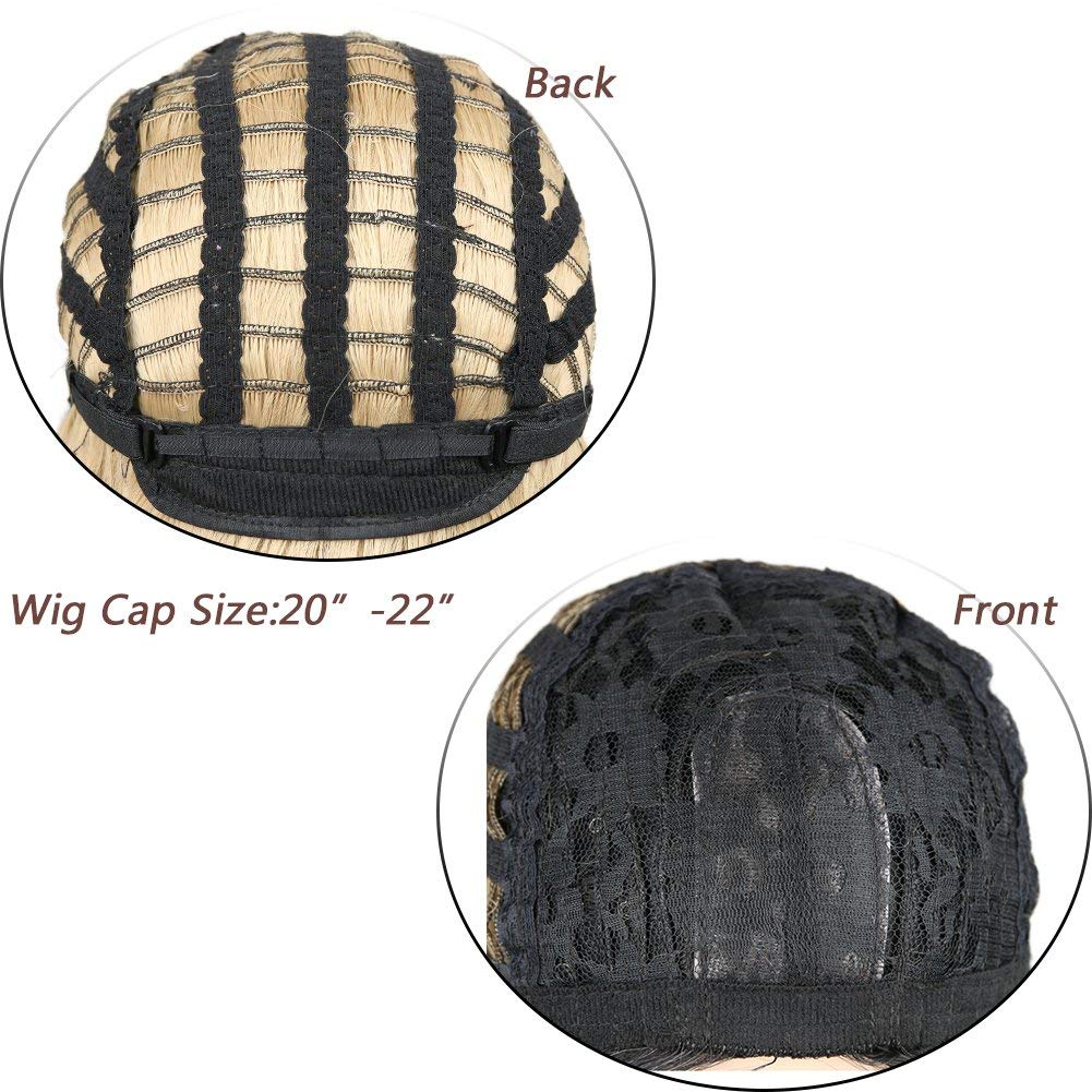 Lady Miranda Ombre Wig Brown To Blonde High Density Heat Resistant Synthetic Hair Weave Full Wigs Fo