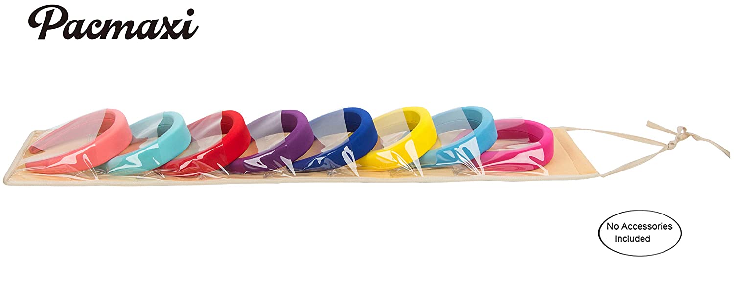 Hanging Padded Headbands Storage Organizer for Women Lady, Girl Wide Knotted Headband Holder with 8 