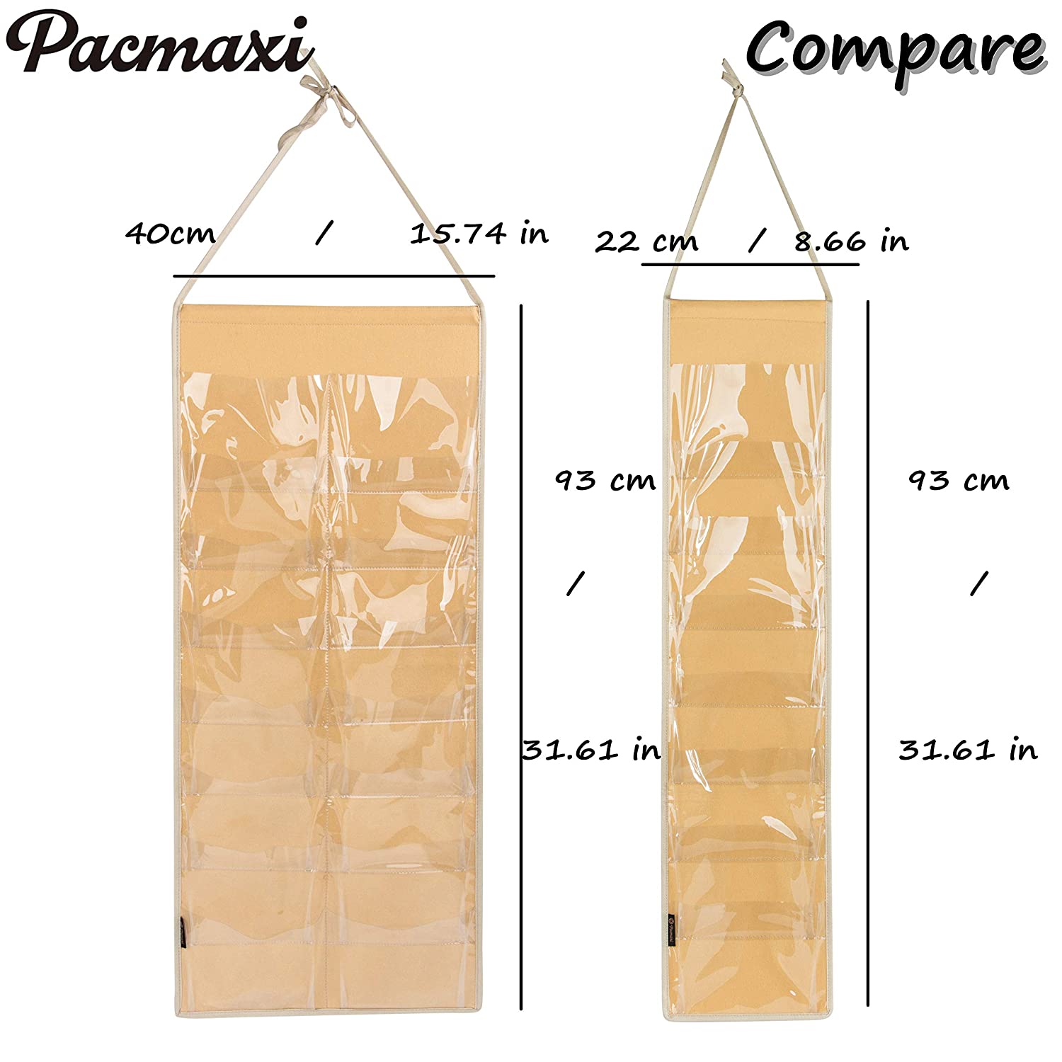 Hanging Padded Headbands Storage Organizer for Women Lady, Girl Wide Knotted Headband Holder with 8 