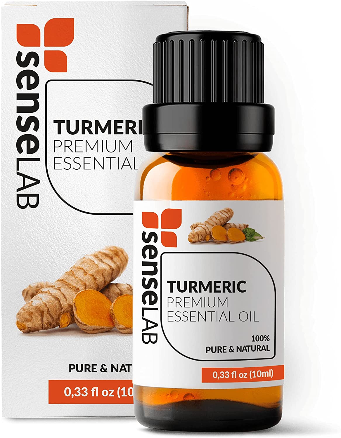 SenseLAB Turmeric Essential Oil - 100 % Pure Extract Turmeric Oil Therapeutic Grade - Hair and Skin 