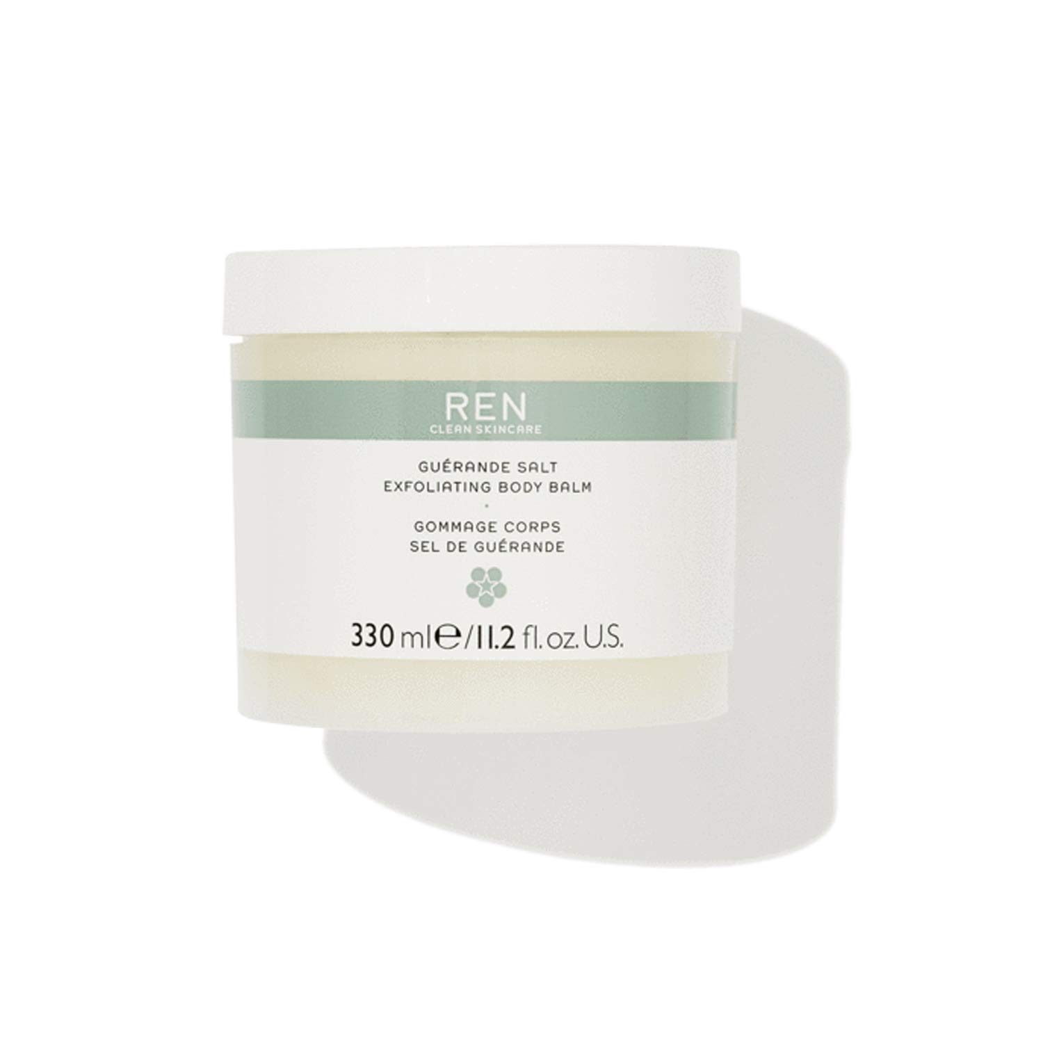 REN Clean Skincare Guerande Salt Exfoliating Body Balm - Vegan and Cruelty Free Gentle Body Scrub to