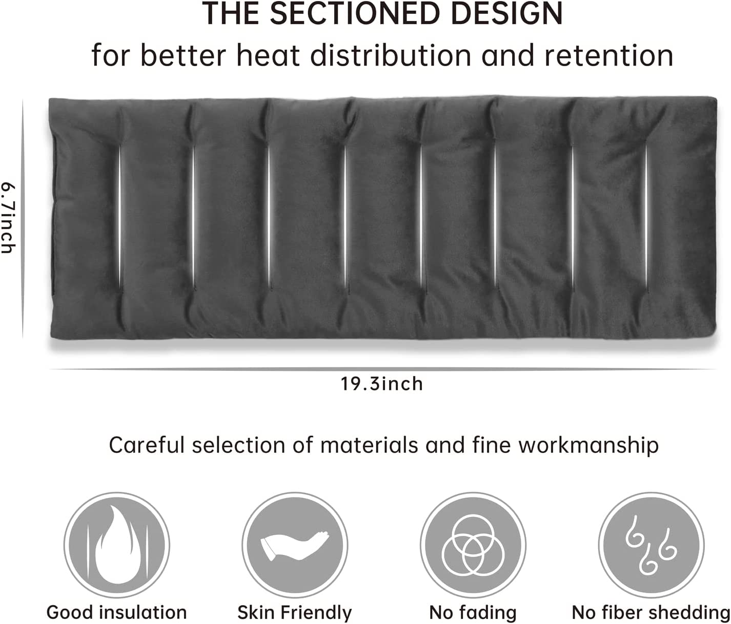 Microwavable Heating Pad for Pain Relief,6.7 x19.3