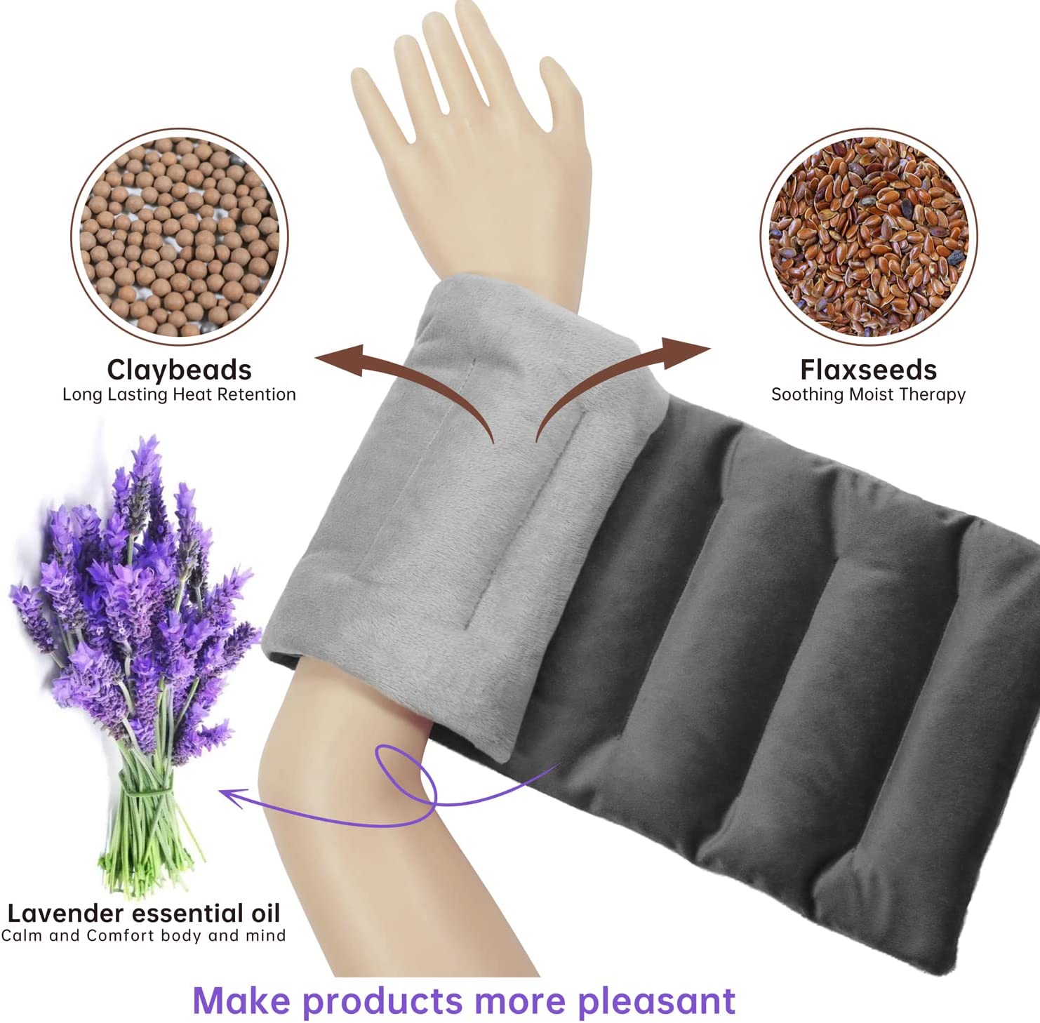 Microwavable Heating Pad for Pain Relief,6.7 x19.3