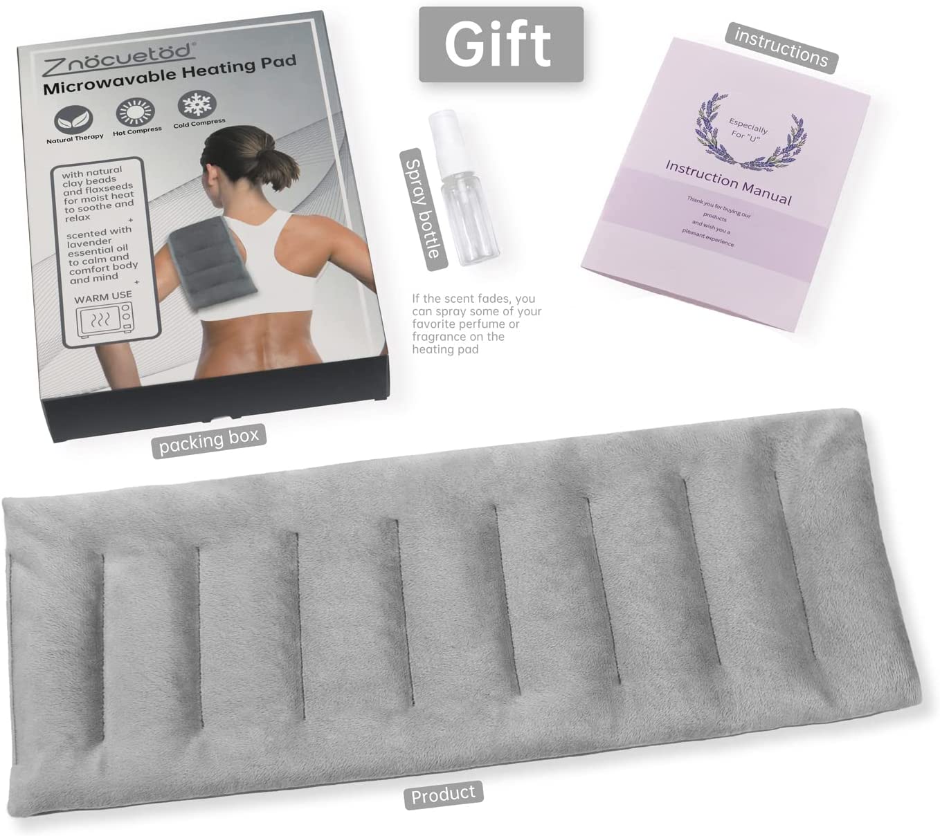 Microwavable Heating Pad for Pain Relief,6.7 x19.3